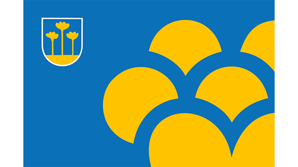 Vlag gemeente Zoetermeer - in kleur op transparante achtergrond - 600 * 337 pixels 